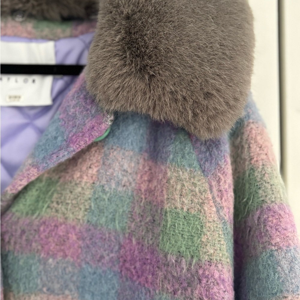 Tanya Taylor Womens Vikki Wool & Alpaca-Blend Coat Jacket L - Picture 4 of 5